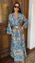 Vestido Boho Chic Bohemian Azul e Caramelo - loja online