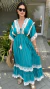 Vestido Boho Shelak Turquesa - Loja Online de Roupas | Maria Vai Com a Moda