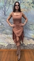 Vestido Western Franjas Caramelo - Loja Online de Roupas | Maria Vai Com a Moda