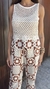 Conjunto Premium Crochê Floral Marrom na internet
