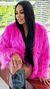Casaco Maria- Pelo alto Pink - loja online