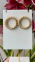 Brinco Dourado Oval Texturizado - comprar online
