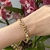 Bracelete Gratidão Verniz Italiano Dourada