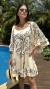 Vestido Iara Bege e Preto