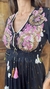 Vestido Boho Chic Surya Preto e Rosa na internet