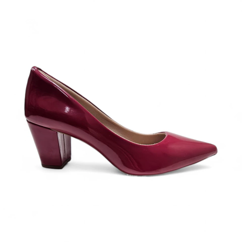 Scarpin Salto Bloco Verniz - comprar online