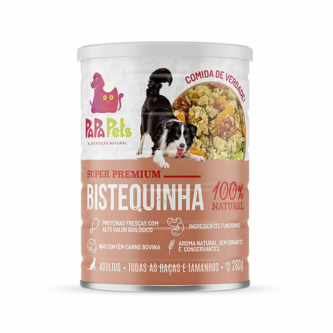 ALIMENTO ÚMIDO PAPAPETS BISTEQUINHA - LATA 280G