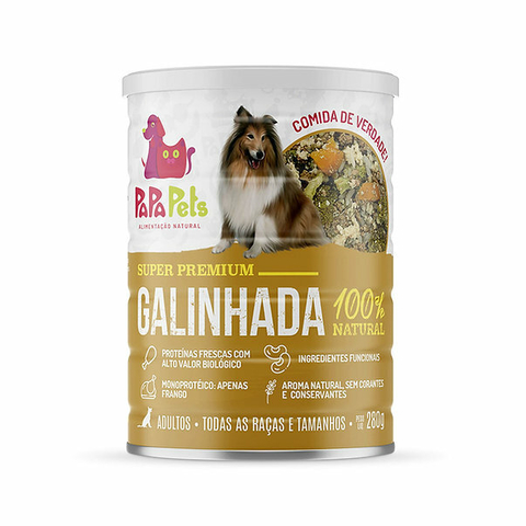 ALIMENTO ÚMIDO PAPAPETS GALINHADA - LATA 280G