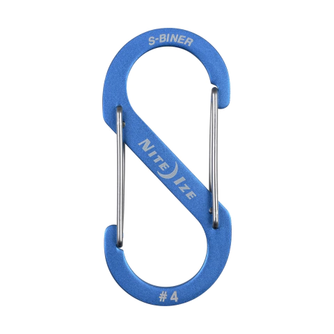 Mosquetão alumínio Nite Ize S-Biner #4 SBA4-03-R6 azul