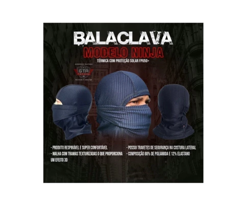 Balaclava UV50+ Modelo Ninja GTA02 TACTICAL