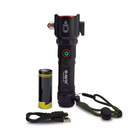 Lanterna Tática com Quebra Vidro 2000M+ - B-max