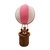 Adorno Porcelana Globo Aerostatico Con Osito Rosa