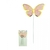 Adorno Mariposa Carton con Alambre Rosa y Dorado x 12u.