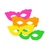 Antifaz Pleno Fluor Multicolor x 8u.