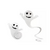 Aplique de Goma Eva Halloween Fantasma x 3u.