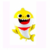 Globo Metalizado Silueta Baby Shark Tiburon Amarillo