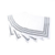 Servilleta de Papel Blanca Borde Plateado (12 serv)