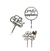 Pinche Cake Topper Acrilico Feliz Cumpleaños Surtido Plata