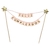 Cake Topper Guirnalda Feliz Cumpleaños y Estrellas Rosa