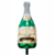 Globo Metalizado Forma Botella Champagne Verde 103x49cm
