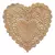 Blonda Papel Calada Corazon Oro 10cm x 10u.