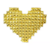 Globo Valentin Corazon Pixel Dorado 105x82cm