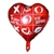 Globo Metalizado Corazon Rojo Te Amo TaTeTi 18"