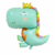 Globo Metalizado Silueta Dinosaurio Pastel Cabezon Grande 40"
