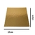 Carton Laminado Dorado Cuadrado 15cm x 15cm x 5u.