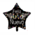 Globo Metalizado Estrella Feliz Año Nuevo Negro 18"