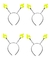 Vincha Fueguito Amarillo x 4u. MOLDINPLAST