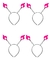 Vincha Fueguito Fucsia x 4u. MOLDINPLAST