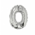 Globo Metalizado Plateado 16" 40cm Numero - comprar online
