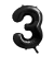 Globo Metalizado Negro 16" 40cm Numero - tienda online