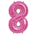 Globo Metalizado Rosa 16" 40cm Numero - Cotifan Cotillon