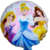 Globo Metalizado Redondo Princesas Corazon 18"