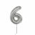 Globo Metalizado Numero Torta Plateado 7" 17cm - comprar online
