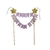Cake Topper Guirnalda Feliz Cumpleaños y Estrellas Lila - comprar online