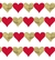 Guirnalda Corazon Rojo y Dorado 360cm - comprar online