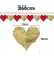 Guirnalda Corazon Rojo y Dorado 360cm en internet