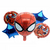 Set 5 Globos Metalizado Cabeza Hombre Araña