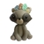 Adorno Porcelana Fria Mapache con Plumas 9cm Animalitos del Bosque
