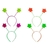 Vincha Fluo Resorte Flor x 4u. MOLDINPLAST
