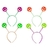 Vincha Fluo Resorte Carita Smile x 4u. MOLDINPLAST