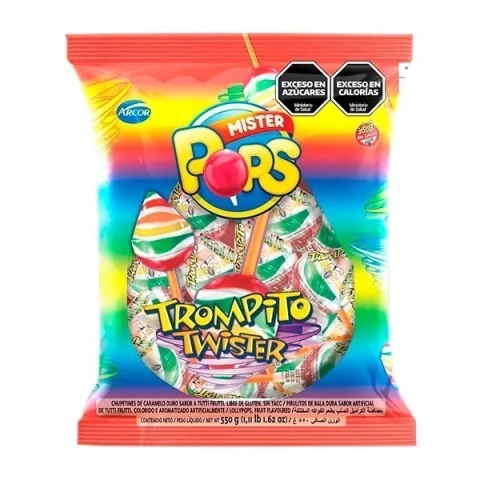 Bolsa Chupetin Mister Pop Trompito Twister x 50u. - comprar online