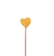Adorno Pinche Corazon Mini Palito Naranja Fluo x 1u.