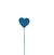 Adorno Pinche Corazon Mini Palito Turquesa Metal x 1u.