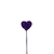 Adorno Pinche Corazon Mini Palito Violeta Metal x 1u.
