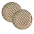 Plato Carton Redondo Rayado Grande Dorado y Blanco x 8u.