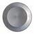 Plato Grande Redondo Plastico Perlado Plateado 23cm